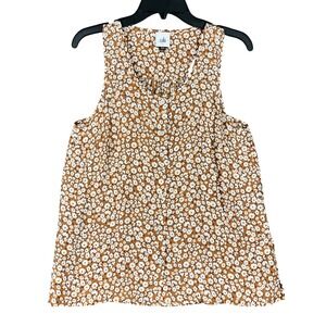 Cabi Blouse Womens S Floral Button Front Sleeveless Boho Retro Cottagecore Chic